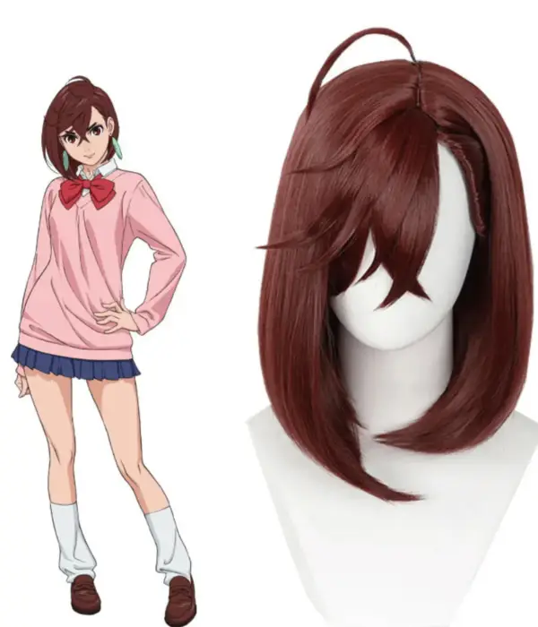 Dandadan Momo Ayase Red Brown Cosplay Wig