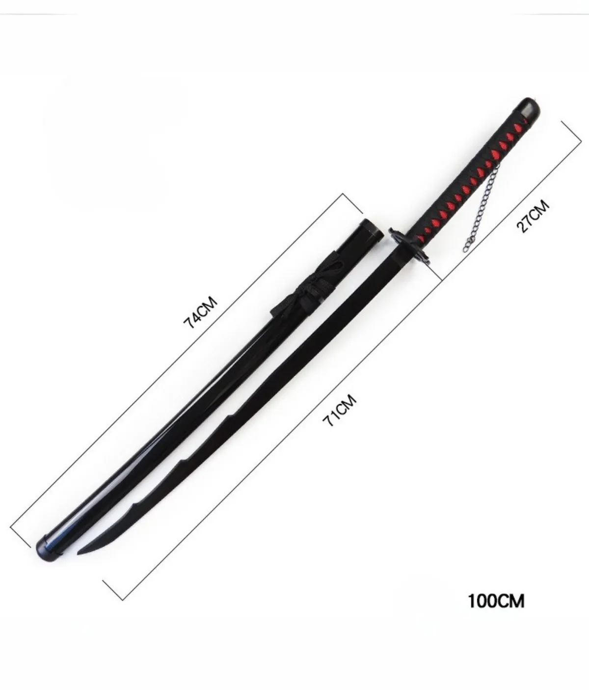Death Sword Kurosaki Ichigo Zanyue Wuyue Xinyue cos anime props Japanese bamboo sword unsharpened ABS type - Image 4
