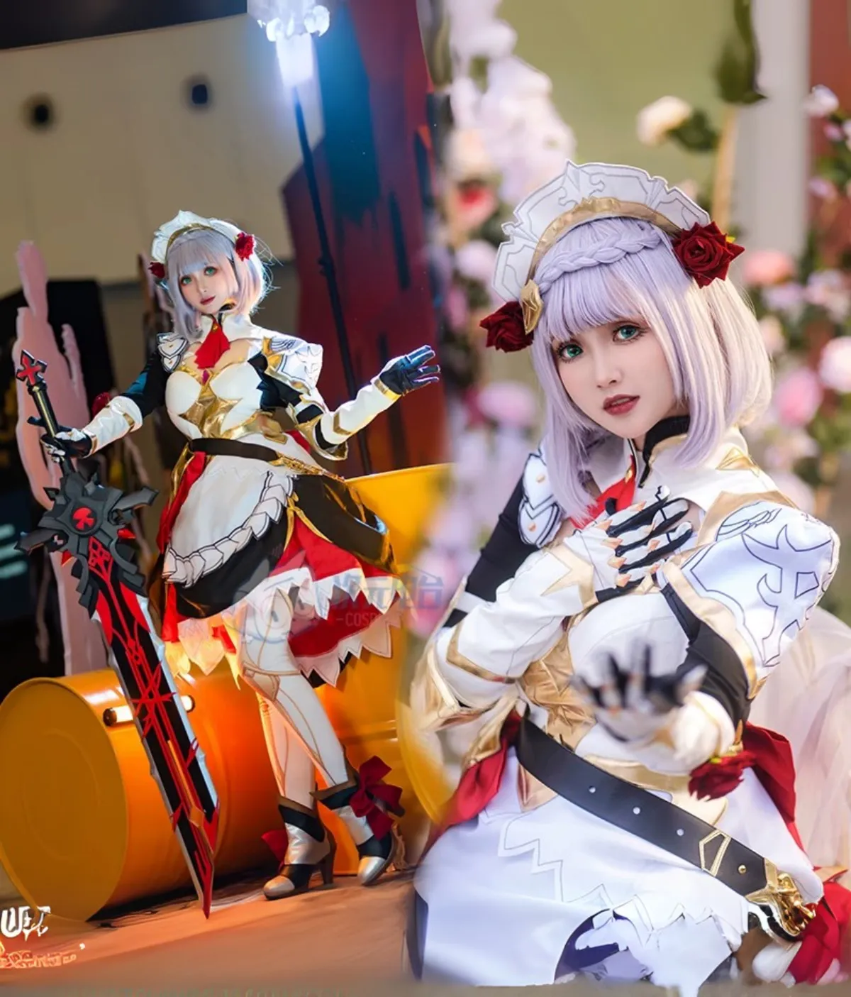 Genshin Impact Noelle Uniform Cosplay Costume - Image 3