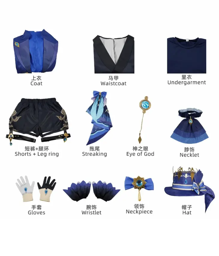 Genshin Impact Focalors Furina Cosplay Costume - Image 13