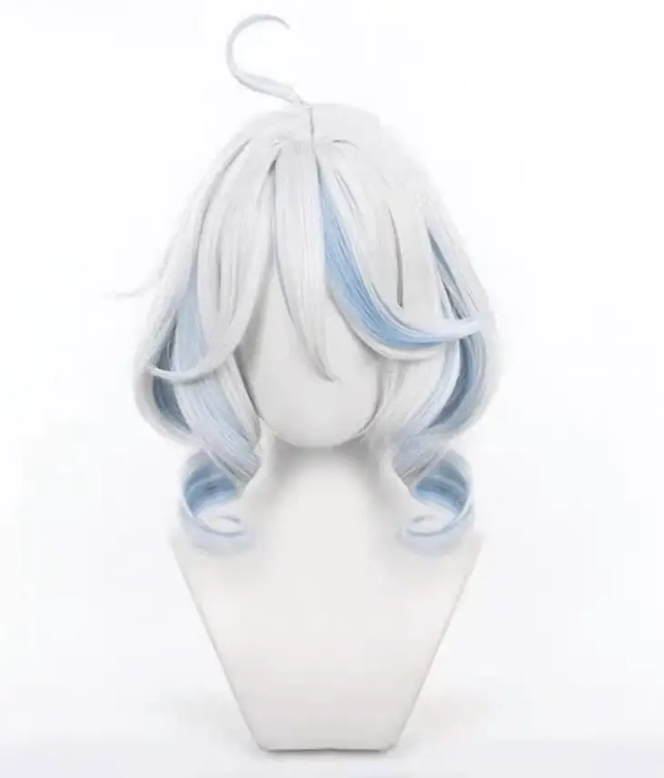 Genshin Impact Fontaine Focalors Long Curly Cosplay Wig - Image 3