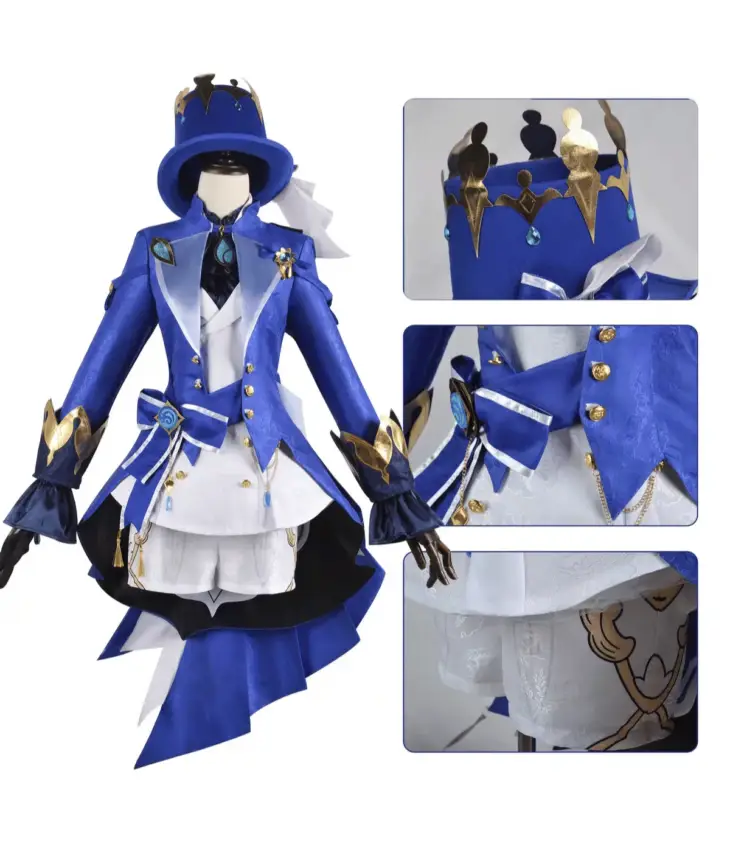 Genshin Impact Focalors Furina Cosplay Costume - Image 4