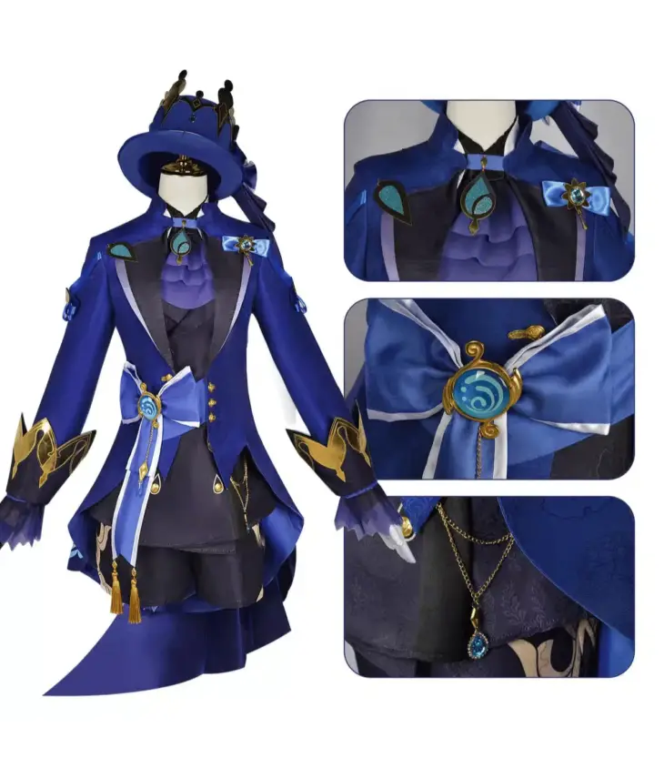 Genshin Impact Focalors Furina Cosplay Costume - Image 3