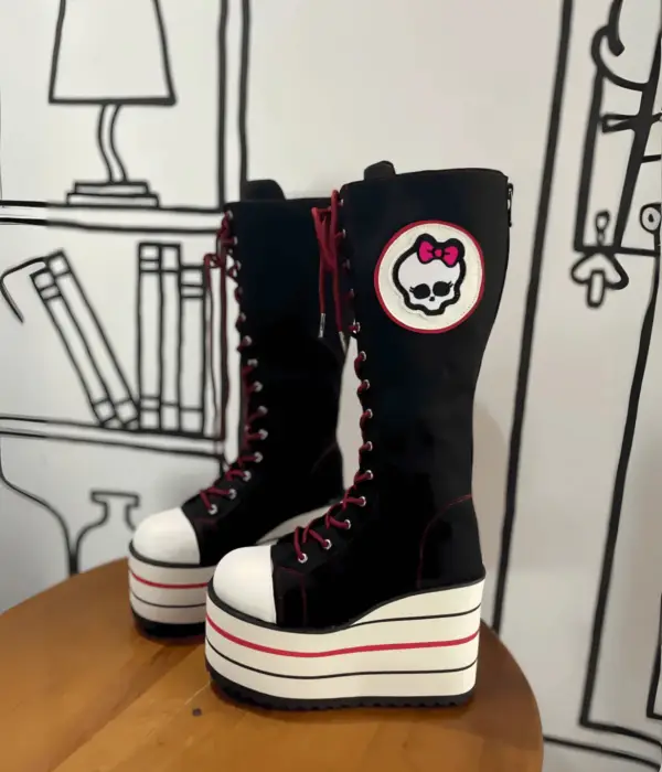 GHOUL - BLACK/WHITE BOOTS