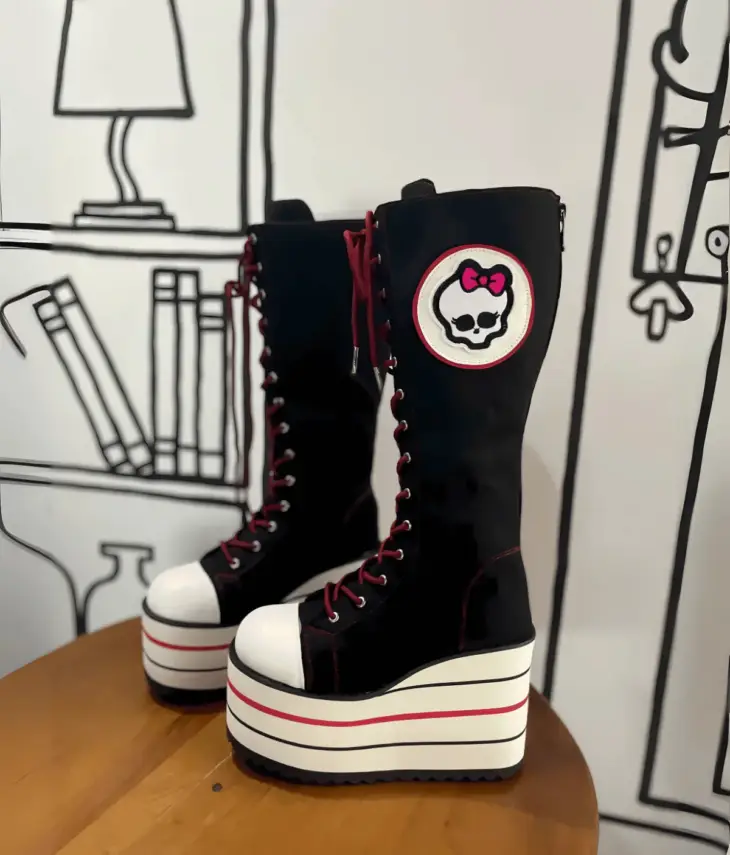 GHOUL - BLACK/WHITE BOOTS