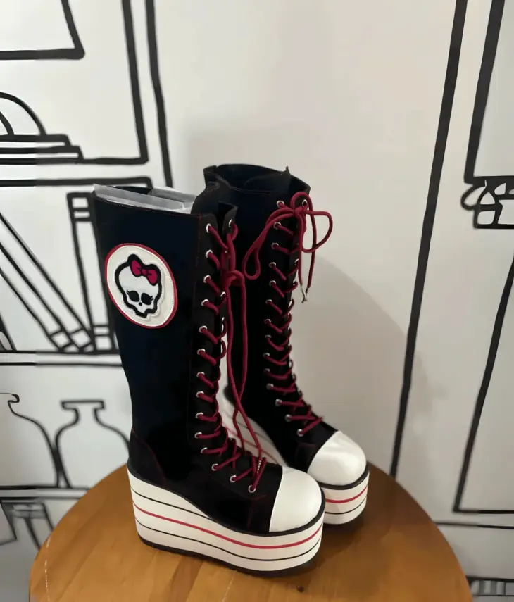 GHOUL - BLACK/WHITE BOOTS - Image 5